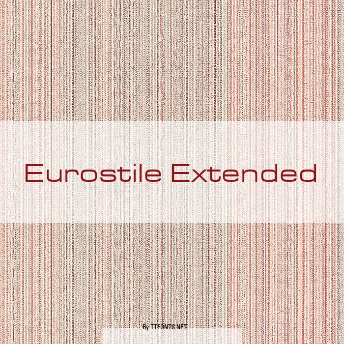 Eurostile Extended example